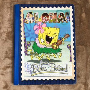 Nickelodeon Spongebob Squarepants Rare Aloha Notebook Hawaiian Tropical